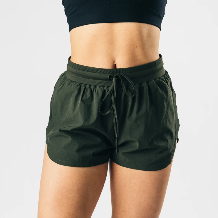 Performance Workout Women's Athletic Running Fitness Blank Plain Gym Shorts Women Woven Sports Yoga Shorts