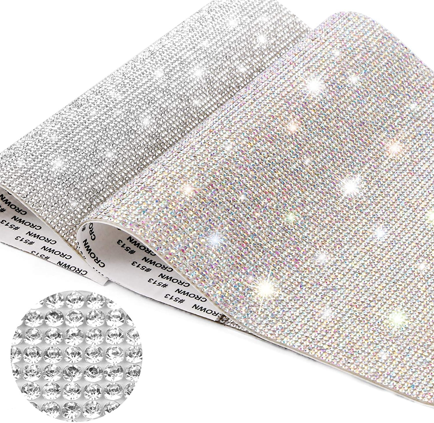 Самоклеящиеся блестящие кристаллические стразы Bling SS6/SS8, наклейки для автомобиля и украшения подарка