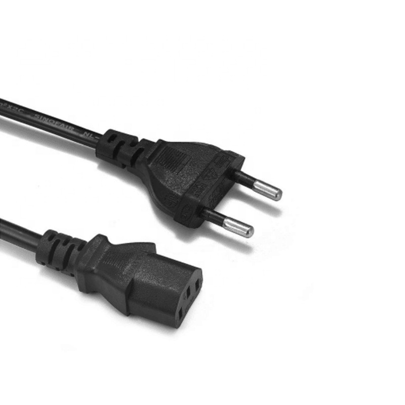 Оптовая продажа с фабрики, 1,2 м вилка европейского стандарта 220v 2 pin AC Power кордовый кабель