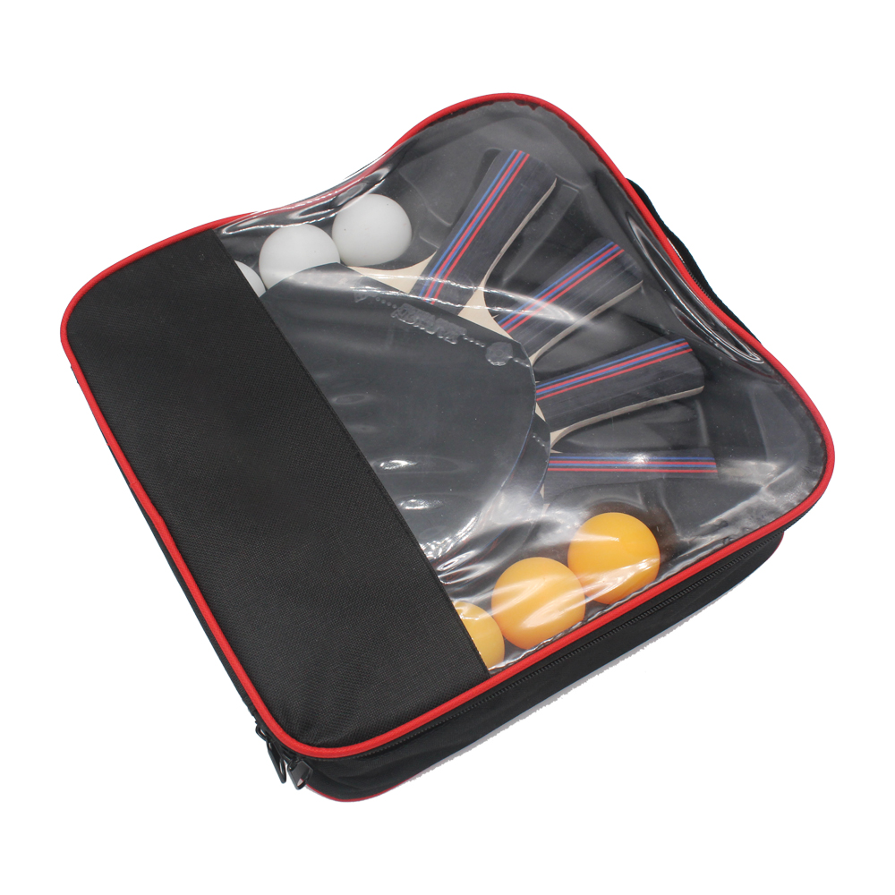 YoungJoy YJ sports table tennis racket set 4 rackets 6 balls net carrying bag family fun pingpong racket set portable