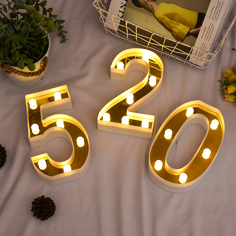 26 букв, цифры, подсветка, знак 3D, индивидуальный шатер, буква, светодиодный светильник с питанием от батареи с лампочкой для мероприятий