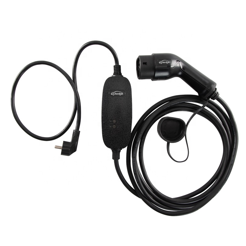 13A Portable EV Charger 5 meters Cable with UK Wall Plug Level 2 EV Charger wallbox