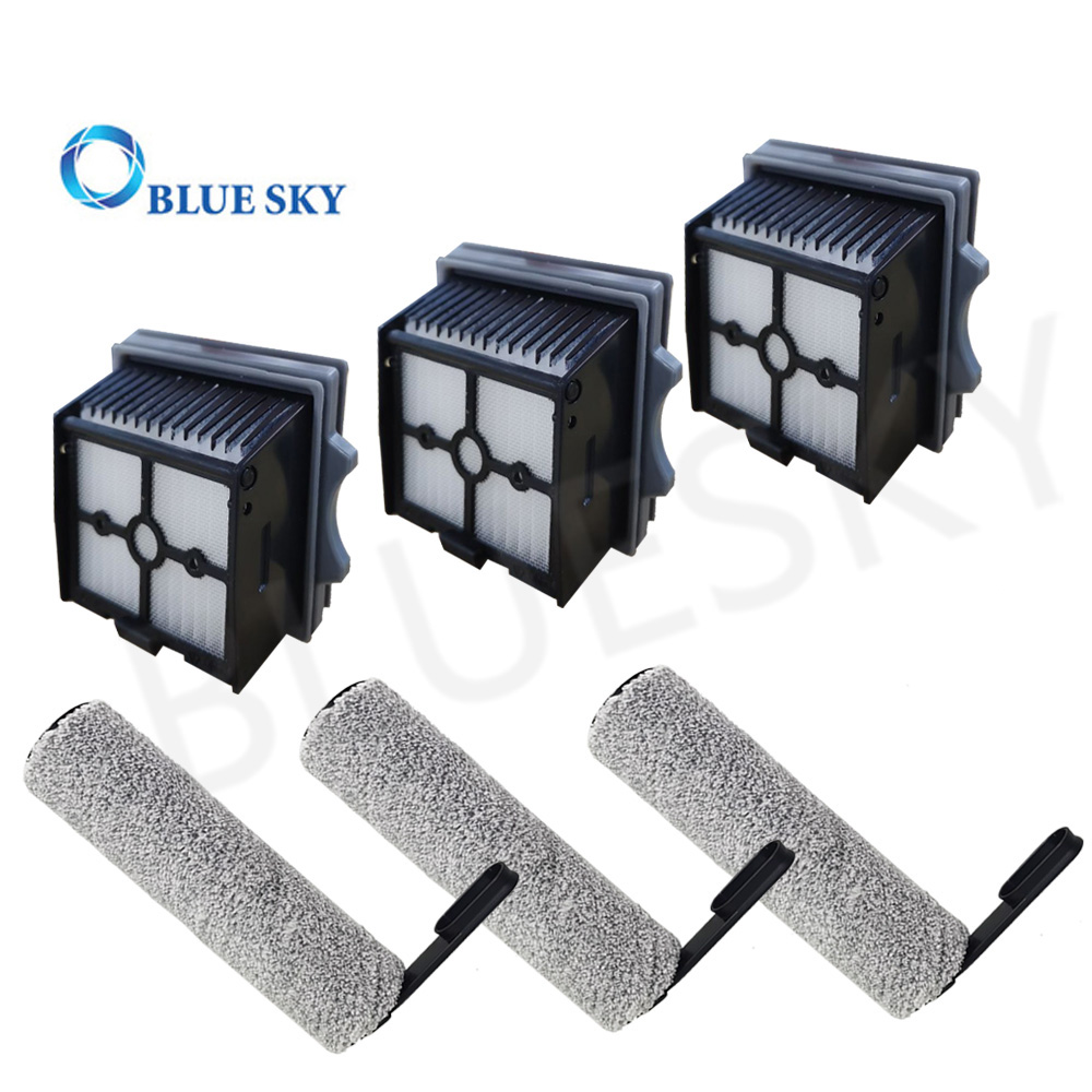 Wireless Vacuum Cleaner Attachment Brush Roller and HEPA Filter Replacement for Tineco Floor One 2.0 Slim