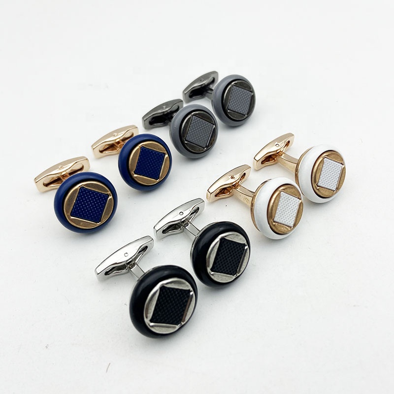Cufflinks Luxury White Long Men Shirts Customized Metal Cufflinks For Engagement Gift