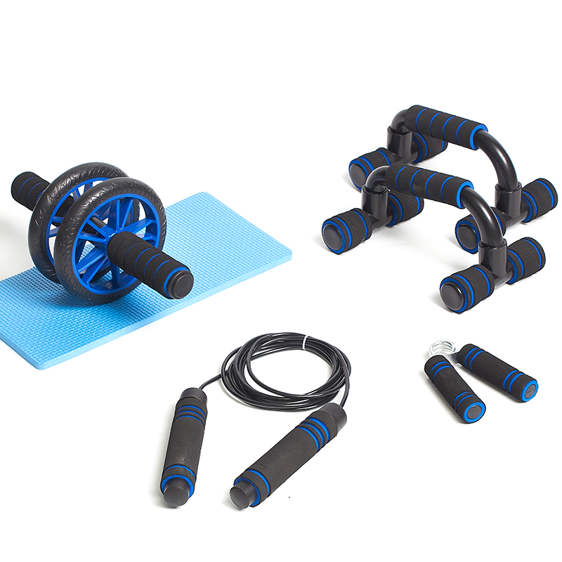 2021H Shaped Wheel with Ergonomic Grip And Push Up Bars Gym Exercise Cardio Training Abdominal Rollers Set