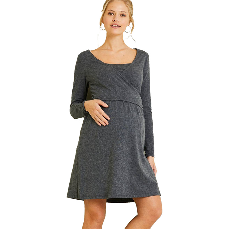 Wholesale Maternity Dress Clothing Comfortable Pregnant Women Lactation Dress For Sale