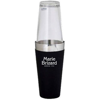 Stainless Steel/Glass 24 Ounce Black Boston Cocktail Shaker for Bartending