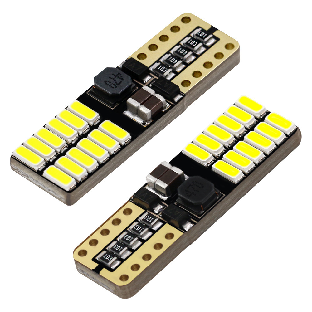 Светодиодная лампа Pourio 194 T10 24-SMD 4014 800LM CANBUS безотказная 168 2825 W5W, светодиодная лампа для освещения двери номерного знака
