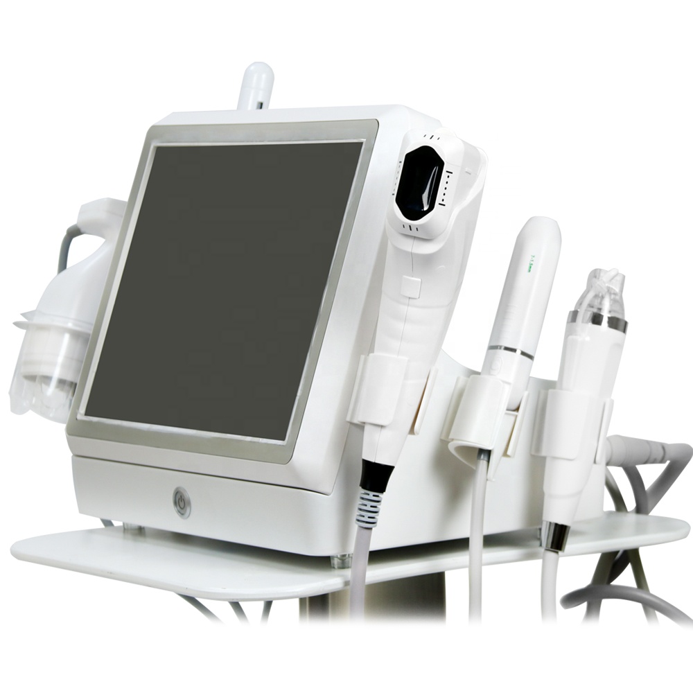 2021 newest design 5D Multifunction hifu 5 handles HIFU plus RF microneedling wrinkles removal machine with factory price