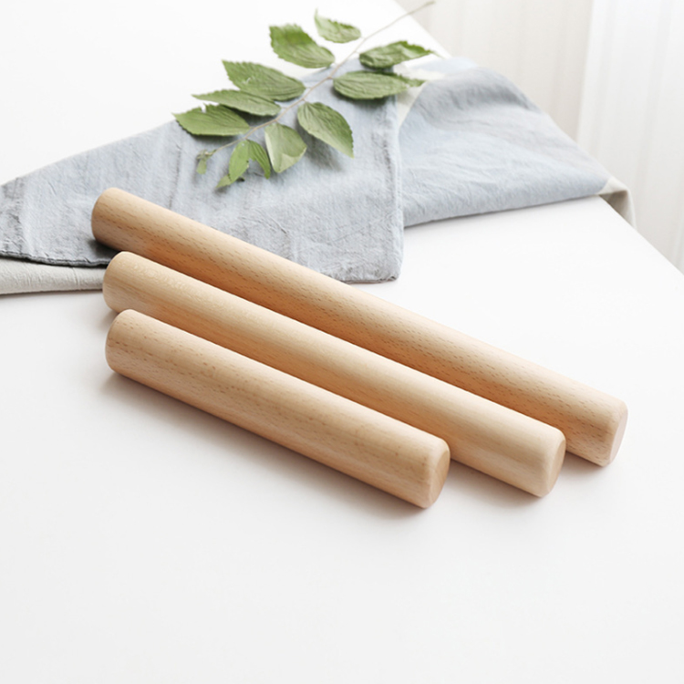 Eco-Friendly 100% Natural Flour Baking Tools Kitchen Wooden Roller Wood Rolling Pin