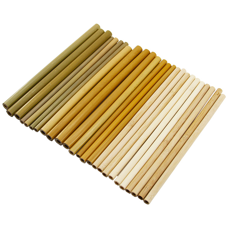 Different types factory price bulk order laser engraver bamboo straw for bubble tea