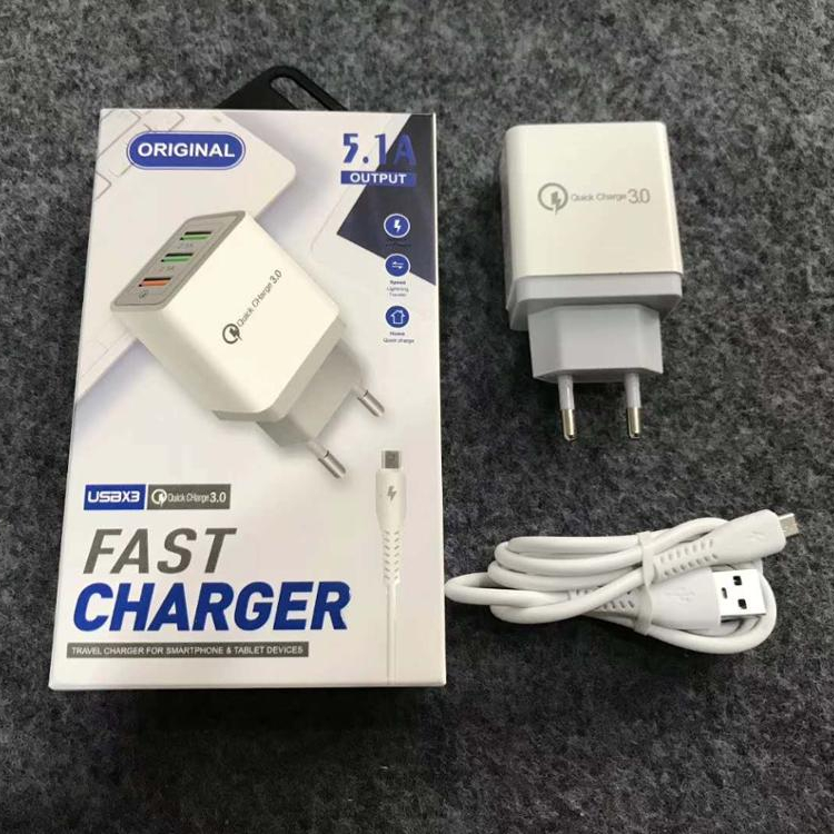 Быстрая зарядка qc3.0 зарядное устройство для телефона настенное зарядное устройство usb 3 порта usb зарядное устройство