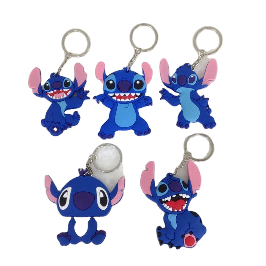 Low MOQ support customization rubber soft pvc Disneys keychain key chain for Promotional gifts