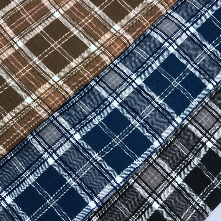 Autumn Winter Hot Sale High Quality Yarn Dyed Rayon Cotton Woven School Uniform Flannel Fabric For Girl Shirt