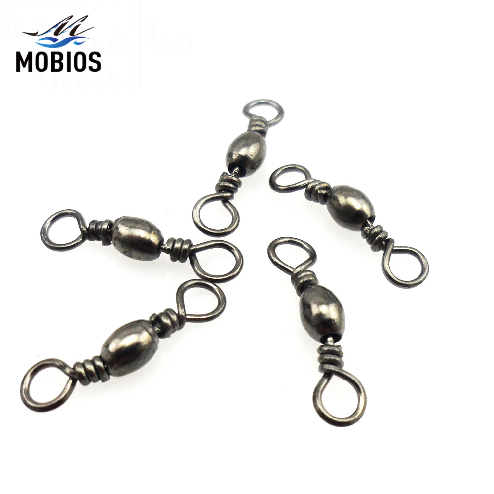 MOBIOS 24#-6/0# Quality Wholesale Barrel Swivel Fishing Accessory Copper Stainless Steel Fishing Tackle