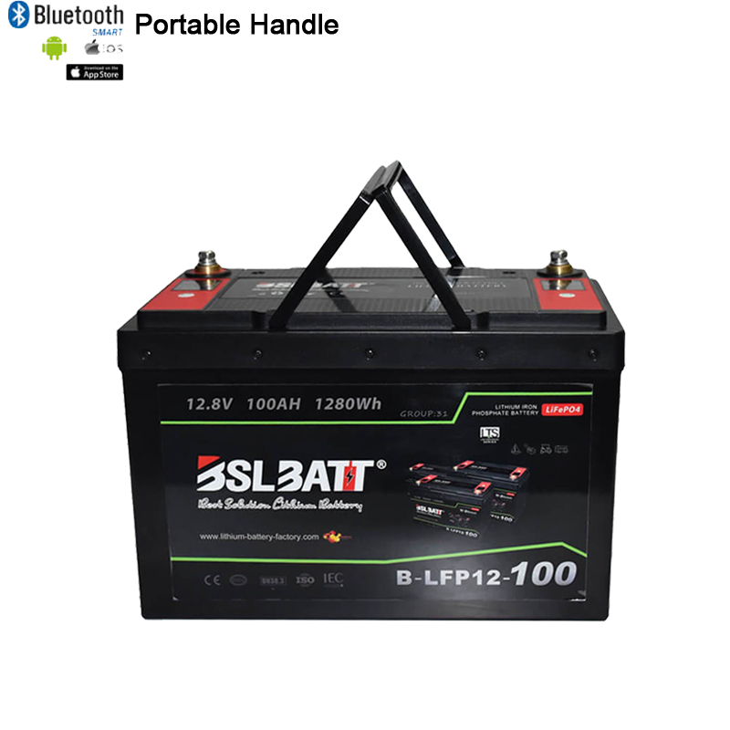 Bslbatt портативный морской литий-ионный ifepo4 аккумуляторные батареи 12v 100ah литий-железо-фосфатных аккумуляторов и никель-литиевая аккумуляторная батарея 12v 100ah батарея для rv на солнечной батарее