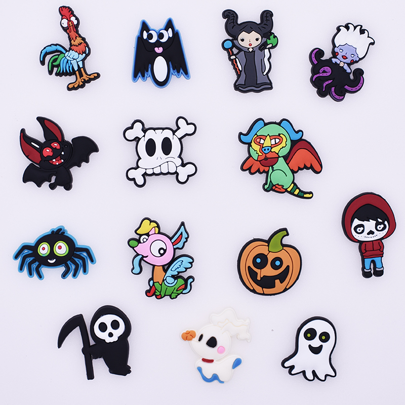 Halloween Decoration PVC Skeleton Shoe Charms