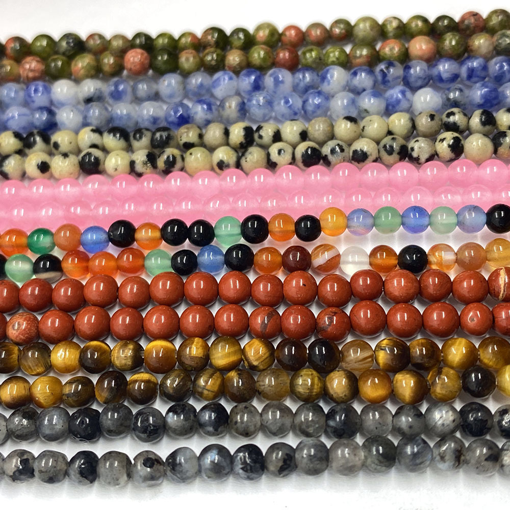 2-3mm Stone Beads agate Natural Stone loose bead Polished Round Smooth Round ball Gemstone Beads for Jewelry Making