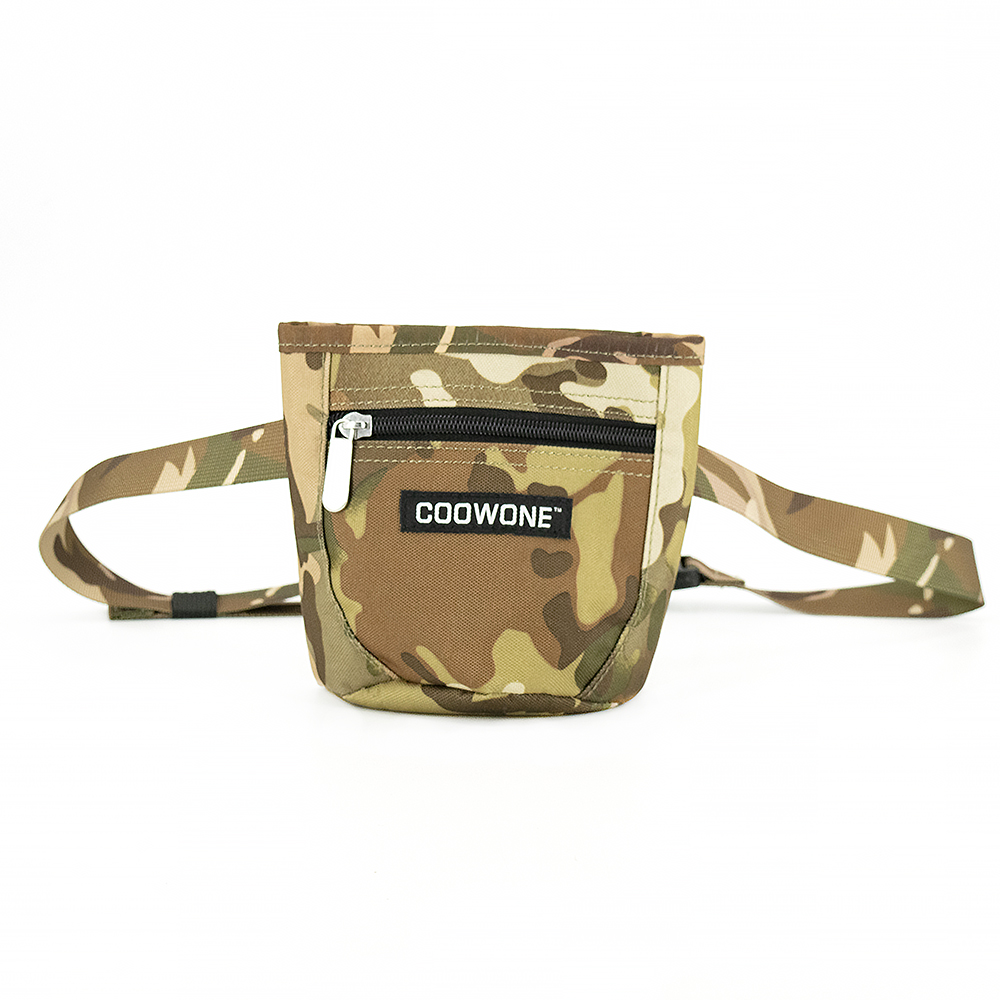 Wholesale Custom Logo Waxed Dog Treat Bag with Waist Belt Puppy Sport Training Mini Snacks Pouch Bag with Magnetic Closure