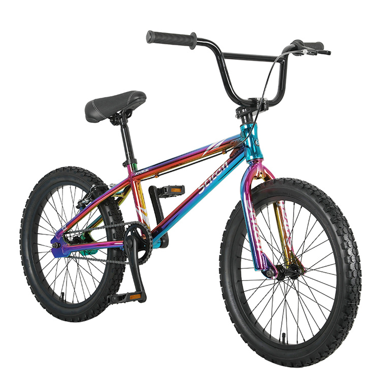 Изготовленный На Заказ oilslick цвета радуги 20 "трюк bmx цикл bicicleta алюминиевого сплава 20 дюймовый фристаил велосипед bmx велосипед