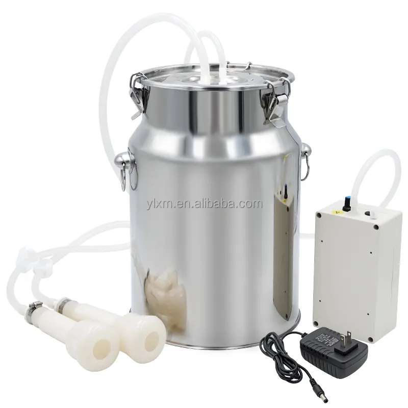 Portable 10L Stainless Steel Bucket Electric Speed Adjustable Animal Farm Cow Sheep Milking Machine on Sale