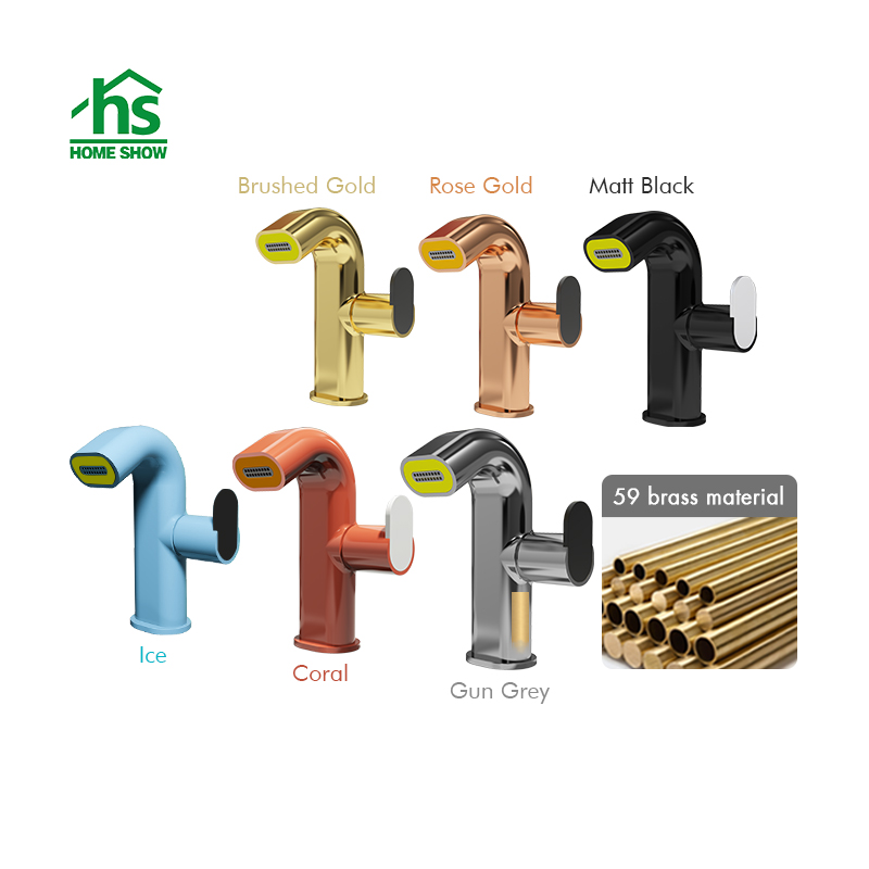Hotel Hot Cold Water Mixer Gold Chrome Deck Mounted Basin Faucets Contemporary Brass Washbasin Waterfall Bathroom sink Faucet