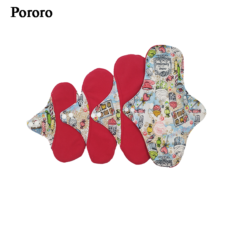 Водонепроницаемые органические гигиенические прокладки Pororo, регулярные многоразовые Женские бамбуковые гигиенические прокладки, многоразовые менструальные прокладки