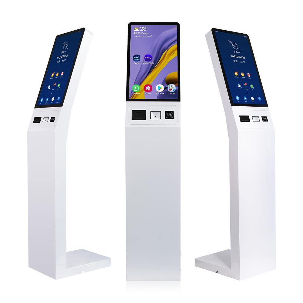 TouchWo Restaurant Ordering Android Win10 Win11 Linux Totem Self Service Payment Kiosk With Printer NFC QR Code Finger Reader