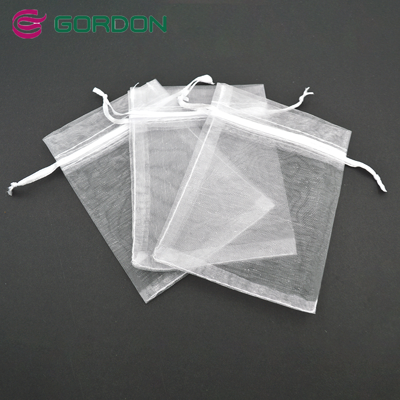 Gordon Ribbons Wholesale Drawstring Gift Organza Sheer Pouches Handmade Colorful Pouches For Jewelry Package