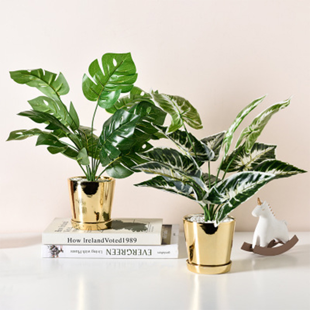 Fresh Simulation Turtle Back Leaf Green Plant Bonsai Decoration Artificial Plant