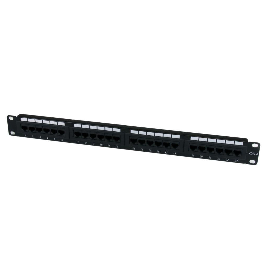 24 Ports Cat6 Unshielded Distribution Frame Wallmount Rackmount Patch Panel Ports Cable Network Applications
