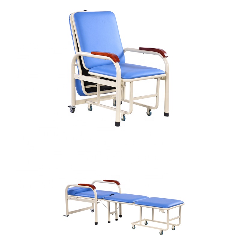 New arrival hospital chair sit and lie down attendant bed cum chair