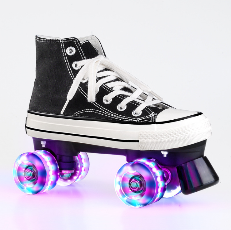 4 wheels sketing shoes roller skating black roller skates women girls