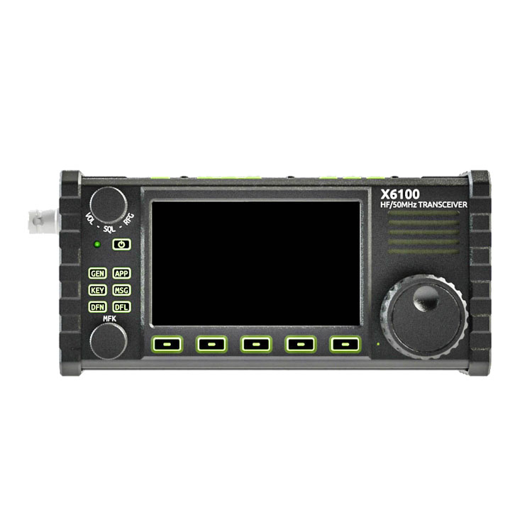 XIEGU X6100 Портативный Трансивер SDR с заглушкой по часовой стрелке против RTTY/PSK с 4 "высокая яркость цветной экран с высоким разрешением