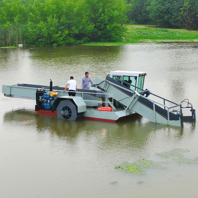 Aquatic Weed harvester Reed duck weed cleaning high quality weed cutting boat China factory for sale
