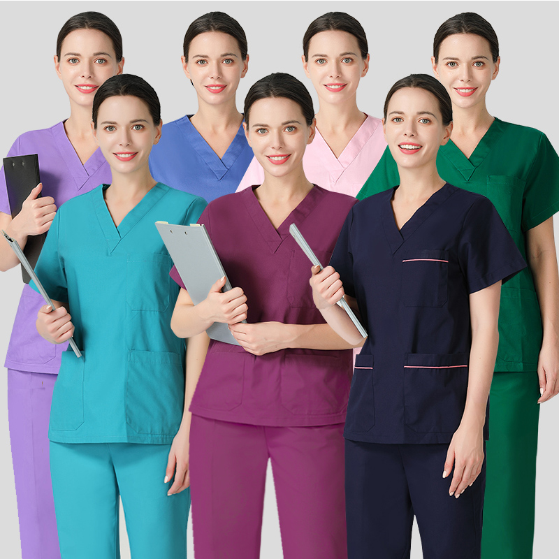 Dropshipping Unisex Medical Nurse Uniform Scrub Suit Scrubs Uniforms Sets Hospital Uniforms