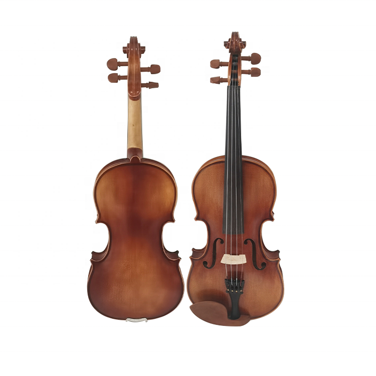 High quality student antique style yellow brown handmade violin 4/4-1/8