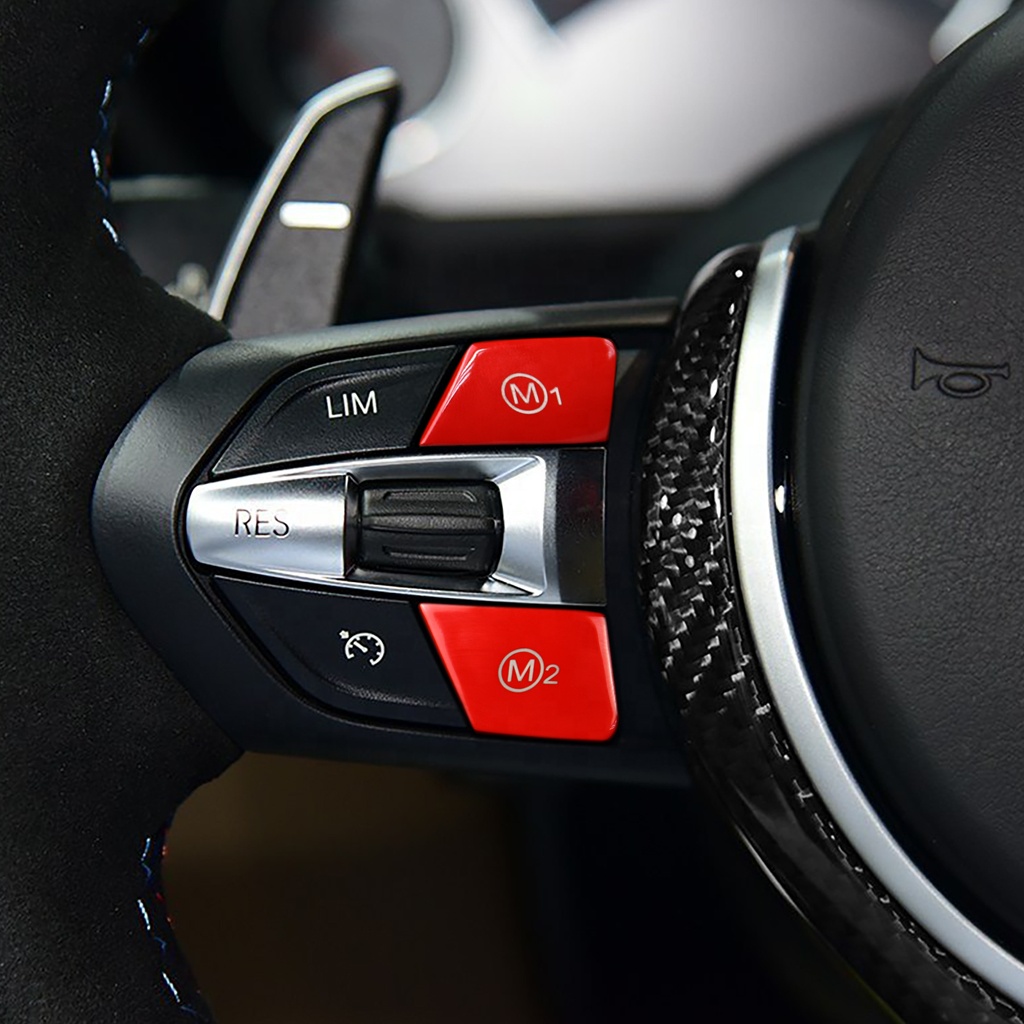 Красная кнопка рулевого колеса M1 + M2, интерьерный аксессуар для BMW F30 F34 M Sport F15 F16