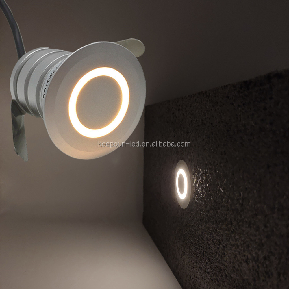 Led Stair Light Aluminum Round Wall Lamp Ourdoor IP67 1W Recessed Step Pathway Wall Corner Lamp Staircase Wall Lighting DC12-24V
