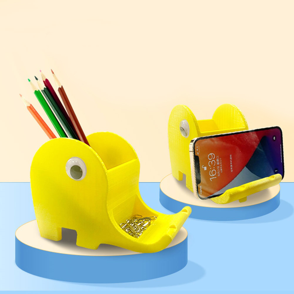 Чехол с откидной крышкой с изображением слона из мультфильма макет силиконовые изделия размещения кабинет предметы декора держатель для телефона и держатель для ручки Детский письменный стол прекрасные подарки