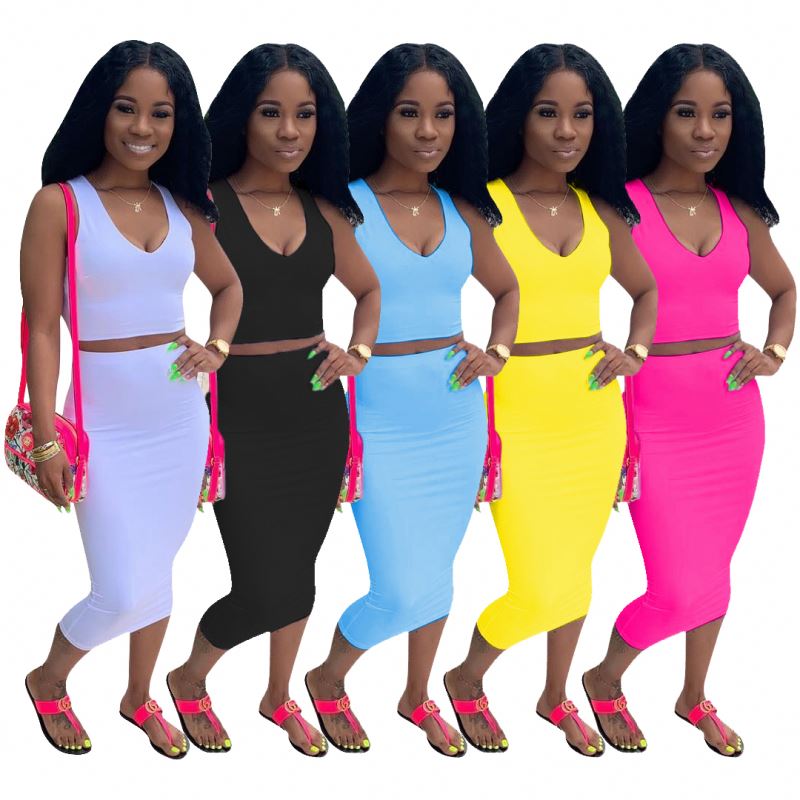2021 Trendy Autumn Crop Top 2 Piece Set Fall Outfits Women Clothing Two Piece Pants Set