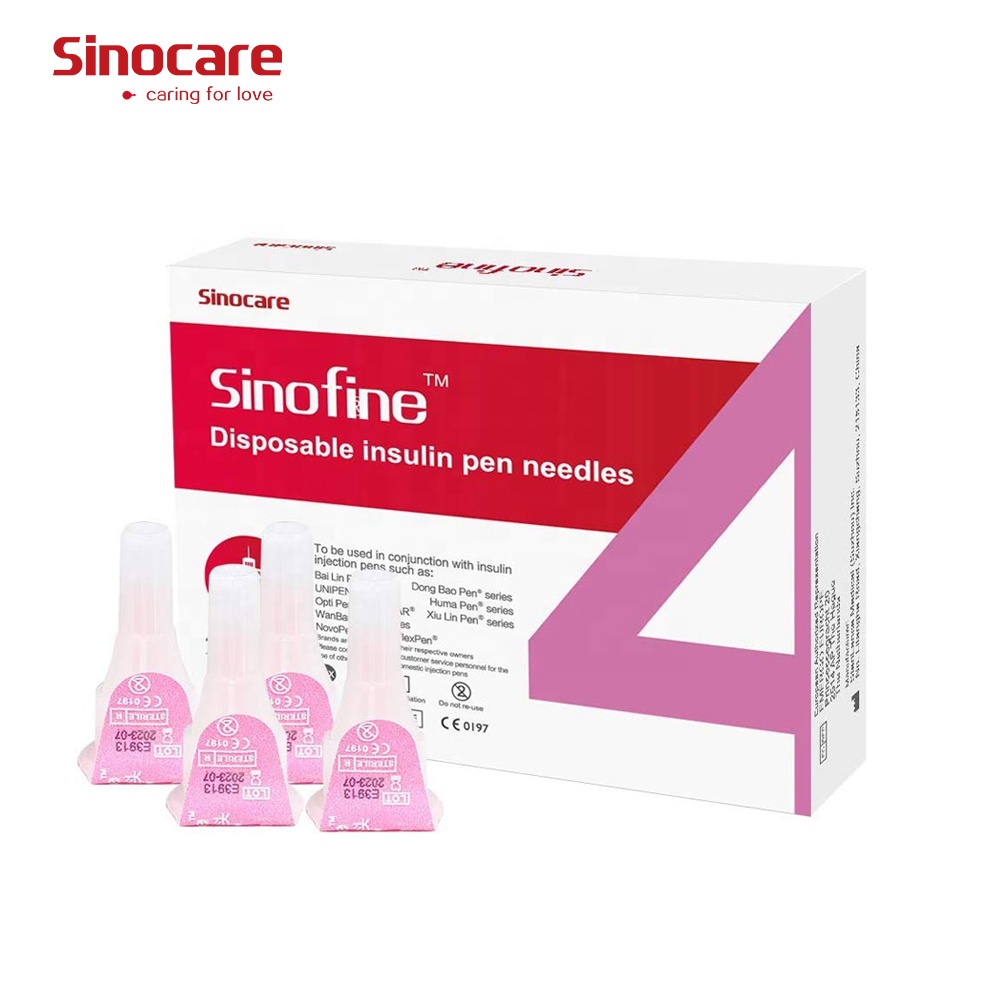 SINOCARE одноразовые медицинские инъекции иглы для инсулина, 4 мм инсулин шприцы ручка иглы