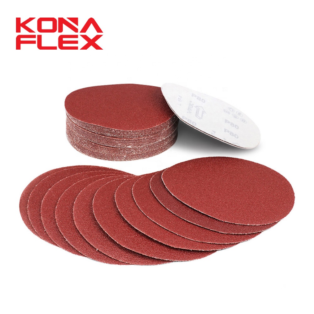 Konaflex-стандартный самоклеящийся оксид алюминия, 6 дюймов (150 мм), шлифовальный диск на липучке