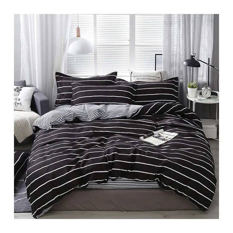Amazon Hot Sell Print Duvet Cover Sets Simple Pattern 100% Polyester Print Duvet Cover