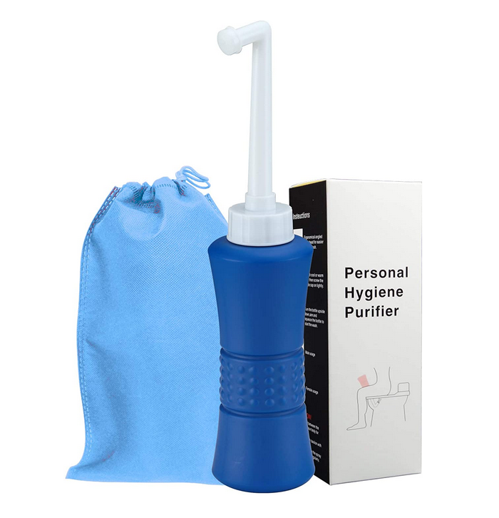 500 ML Blue Portable Mini Travel Clearing Bidet Sprayer Handheld Personal Hygiene Care Toilet Bidet Bottle