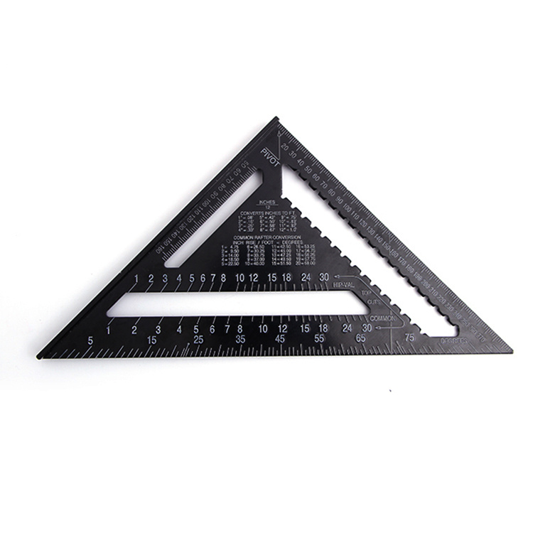 High Quality 12" Measuring Ruler Math Sets Digital Angle Rafter Speed Square For Students