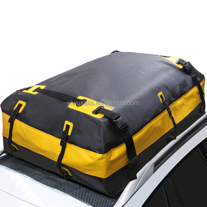 Waterproof Rain Proof 15 Cubic Feet 425L Rooftop Cargo Carrier Box Vehicle Car Roof Top Travel Luggage Camping Tent Carrier Bag