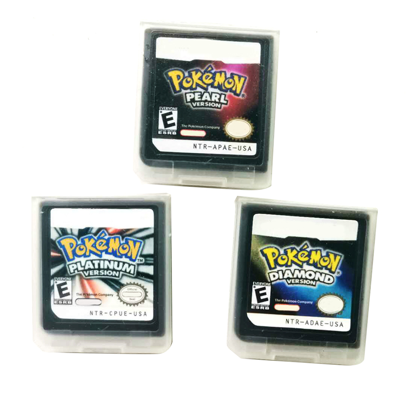 Оптовая продажа, испанские, английские, итальянские, французские карты Pokemon для DS Pokemon Diamond Pearl Platinum