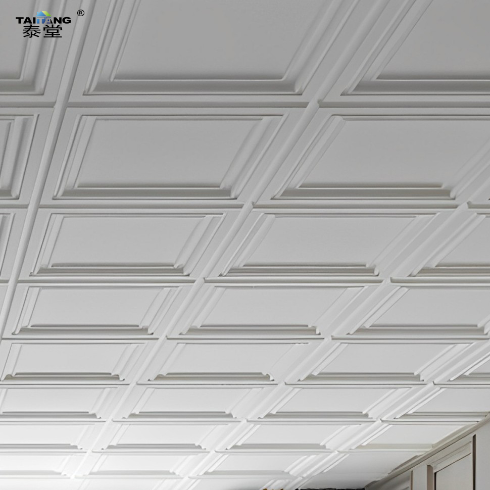 Plafond Modern 3D Pvc Ceilings Black Drop Ceiling Tiles Pvc 24 X 24