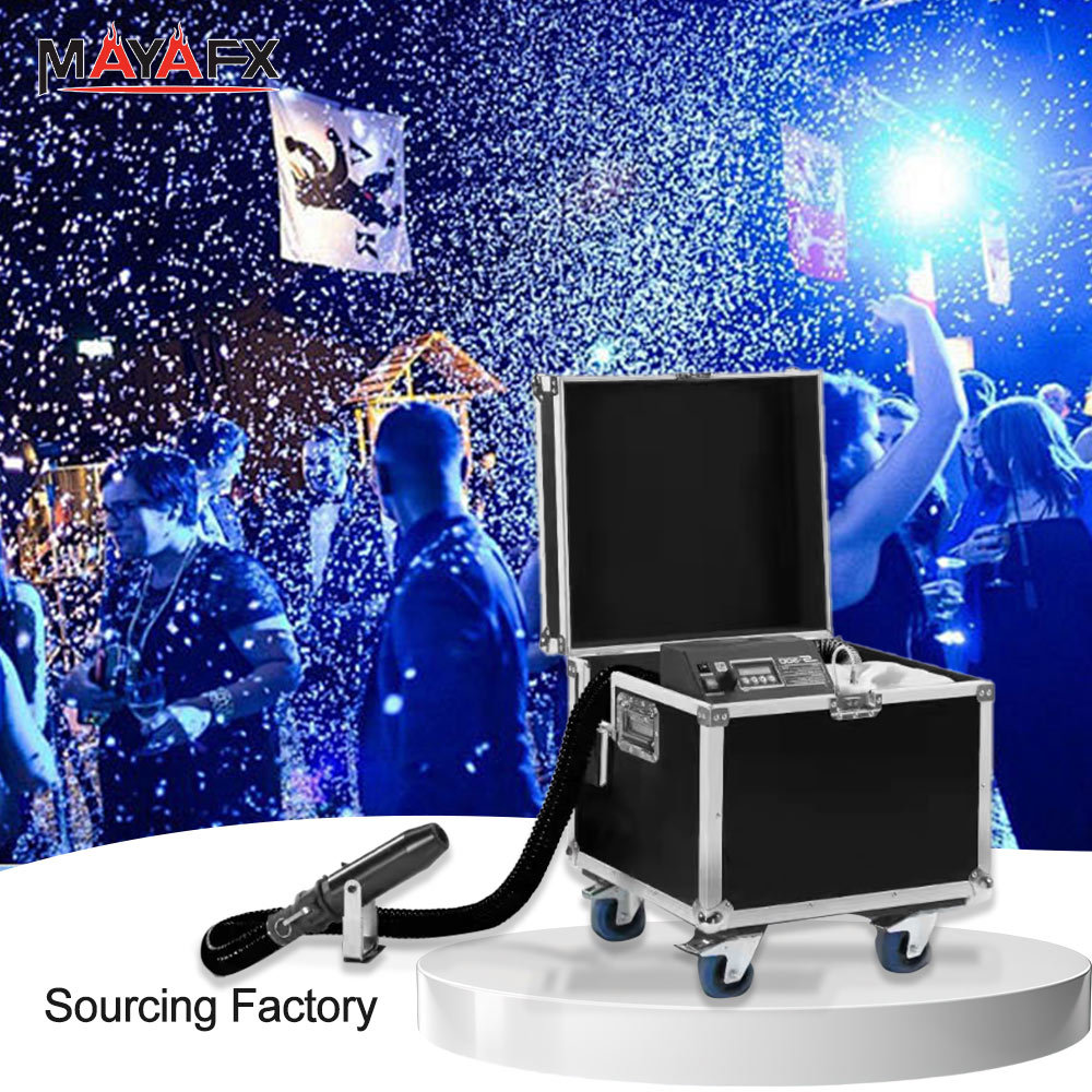 DMX Controlled Electric Blower DJ Wedding Stage Effects Outdoor Party Artificial Snow & Flake Ice Maker Dry Ice Generator
